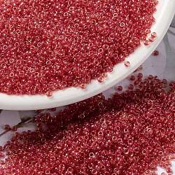 Miyuki runde Rocailles Perlen, japanische Saatperlen, 15/0, (rr373) dunkler rosafarbener heller Topasglanz, 1.5 mm, Bohrung: 0.7 mm, ca. 5555 Stk. / 10 g