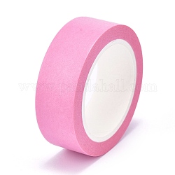 DIY einfarbige Sammelalbum dekorative Papierbänder, selbstklebende bänder, Perle rosa, 15 mm, ca. 10 m / Rolle