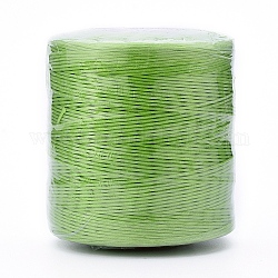 Gewachste Polyesterschnur für die Schmuckherstellung, Wohnung, Rasen grün, 0.7 mm, ca. 743.65 Yard (680m)/Rolle