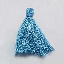 Décorations de gland en polycoton (coton polyester) faites à la main, décorations pendantes, bleuet, 29~35mm