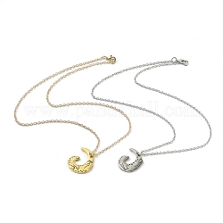 (vente d'usine de fêtes de bijoux) colliers pendentifs en alliage, avec des chaînes câblées, castor de banque, platine et d'or, 20.47 pouce (52 cm), 2 pièces / kit
