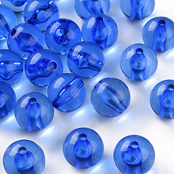 Transparente Acryl Perlen, Runde, königsblau, 16x15 mm, Bohrung: 2.8 mm, ca. 220 Stk. / 500 g