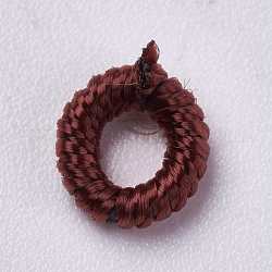 Бисер из полиэстера, кольцо, седло коричневый, 6~6.5x1.5 мм, отверстие : 3 мм