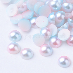 Cabochons de acrílico de la perla de imitación, cúpula, rosa, 3x1mm, aproximamente 10000 unidades / bolsa