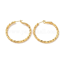 Серьги-кольца с круглым кольцом из латуни, с 925 серебряной булавкой для женщин, золотые, 40x40x3 мм