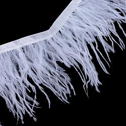 Мода страусиных перьев ткань нить аксессуары костюма, белые, 80~100 мм, о 10yards / мешок
