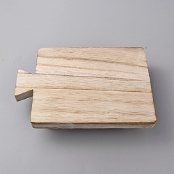 Portavelas de madera de nogal para macetas, bandeja de servir, Rectángulo, burlywood, 220x150x50mm