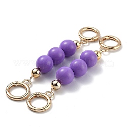 Bag Extender Chain, with ABS Plastic Beads and Light Gold Alloy Spring Gate Rings, for Bag Strap Extender Replacement, Medium Slate Blue, 13.8cm