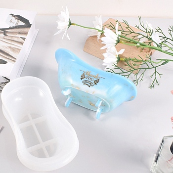 Porte-savon en forme de baignoire moules en silicone de qualité alimentaire DIY-D074-03