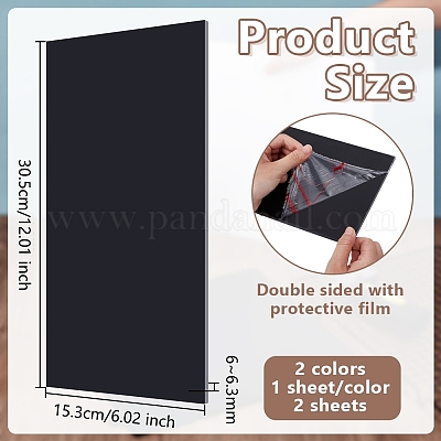2 Blatt 2 Farben HDPE-Kunststoffplatten&nbsp;DIY-OC0014-43B-1