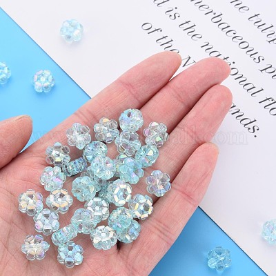Perles en acrylique transparente&nbsp;MACR-S373-06-C03-1