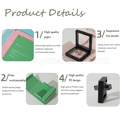 Jewelry Box,Plastic PE Film Waterproof,Moisture-proof Jewelry Gift Boxes  Bulk, Sturdy Jewelry Boxes Packaging with Lid,Small Jewelry Gift Box for  Ring,Necklace,Bracelet,Earring,6PCS 