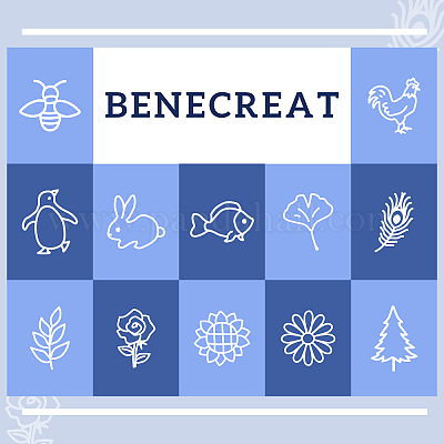  BENECREAT 12 Pack (6mm 1/4) Design Stamps, Metal