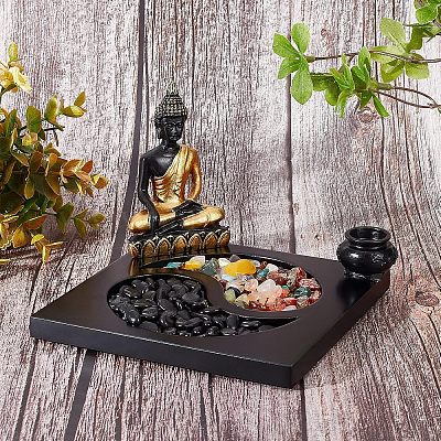 Mini giardino zen yin&nbsp;DJEW-WH0067-02-1