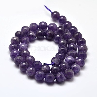 Natürlichen Amethyst runde Perle Stränge&nbsp;G-I168-09-8mm-1