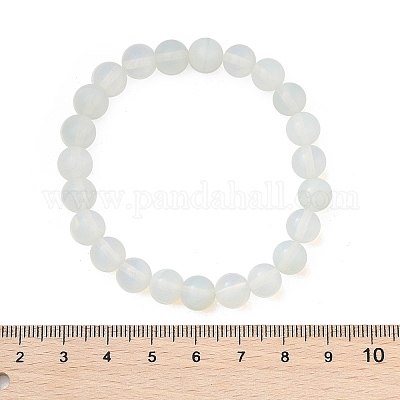 Braccialetti di stirata Opalite perline&nbsp;X-BJEW-F203-01-1