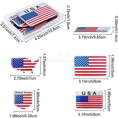 military american flag sticker