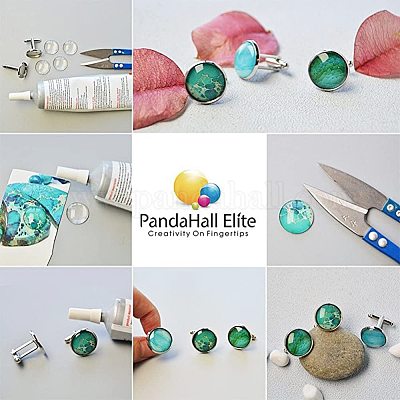 Transparente Glas Cabochons&nbsp;GGLA-PH0004-02-1