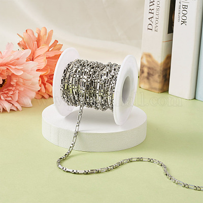 5 Mètres Chaîne Acier Inoxydable – Bobine Maille Forçat – Accessoires Bijoux – ALEXCRAFT