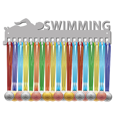 Creatcabin porta medaglie da nuoto gancio per medaglie sportive per  nuotatori atleta premi espositore da parete