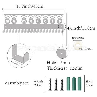 Support de mur d'affichage de support de cintre de médaille de fer de mode&nbsp;ODIS-WH0037-082-1