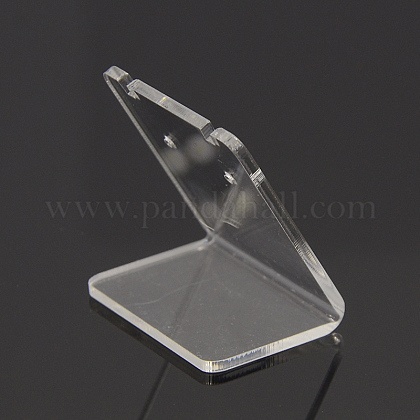有機ガラスのピアスディスプレイ  長方形  透明  35x34x27mm X-EDIS-N001-03A-1