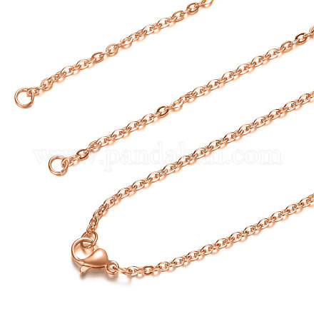 304 Stainless Steel Cable Chain Necklace Making STAS-T040-PJ209-3-36-1