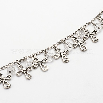 Handmade Tibetan Style Pendant Chains for Necklaces Bracelets Making AJEW-JB00092-01-1