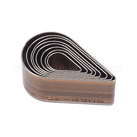Pandahall 8 шт. 8 размера полый перфоратор набор инструментов для резки кожи плашки в форме капли высокоуглеродистая сталь для ручной работы из кожи DIY-WH0179-003-1