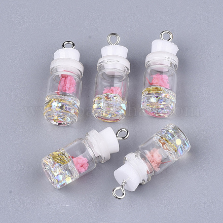 Decorazioni per ciondoli bottiglia di vetro X-GLAA-S181-05H-1