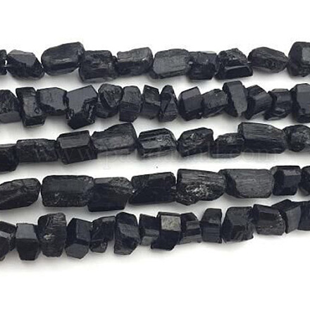 Natural Black Tourmaline Beads Strands G-M351-01-1