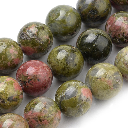 Chapelets de perles en unakite naturelle G-S259-14-6mm-1