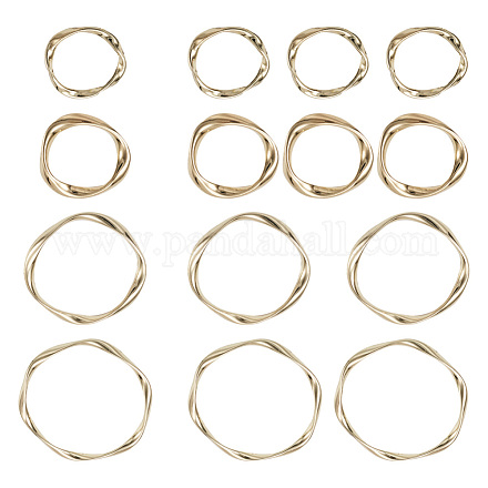 Craftdady 60 pz 4 stili anelli di collegamento in lega PALLOY-CD0001-08-1