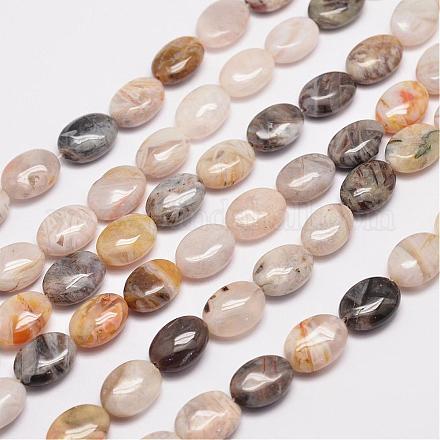 Natural Bamboo Leaf Agate Beads Strands G-D803-21-1