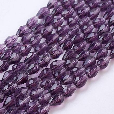 Chapelets de perles en verre GLAA-R024-6x4mm-2-1