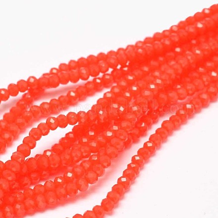 Chapelets de perles en rondelles facettées en verre X-GLAA-I033-3mm-02-1