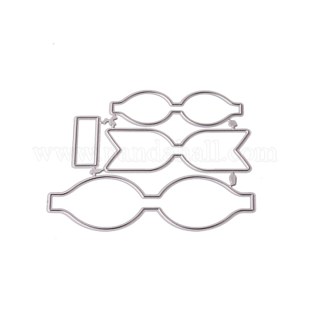Plantillas de troqueles de corte de acero al carbono con marco de bowknot DIY-M011-32-1