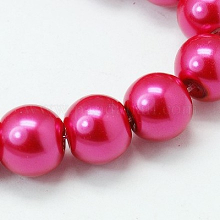 Glass Pearl Beads Strands X-HY-10D-B17-1
