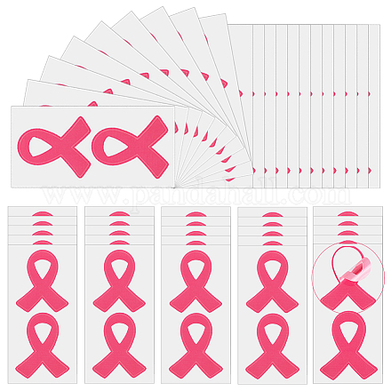 Etiqueta engomada rosada de la cinta de la conciencia del cáncer de mama del pvc DIY-WH0431-01-1