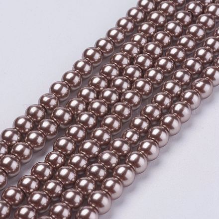 Chapelets de perles en verre nacré HY-6D-B47-1