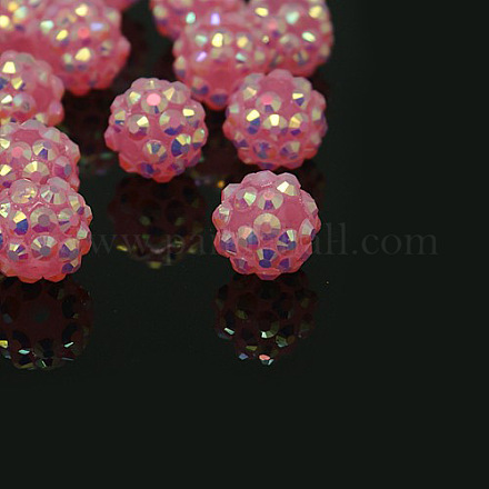 Chunky Resin Rhinestone Beads X-RESI-M019-36-1