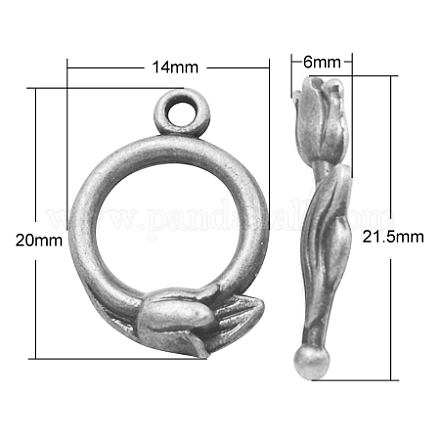 Alloy Toggle Clasps X-PALLOY-A19992-AS-LF-1