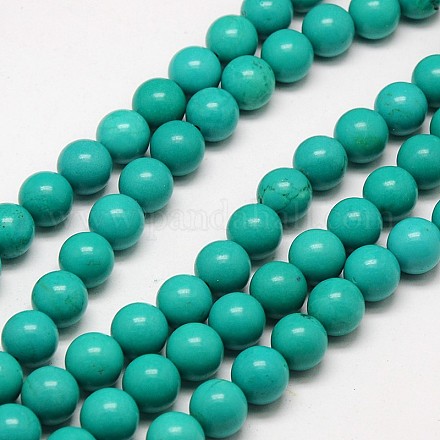Round Natural Magnesite Beads Strands G-N0132-06-3mm-1