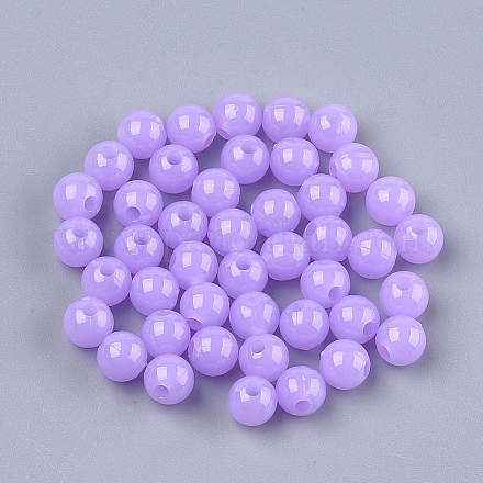 Perles de plastique imitation gelée KY-T005-6mm-10-1