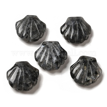 Figuras de concha curativa talladas de larvikita natural G-K353-03C-1
