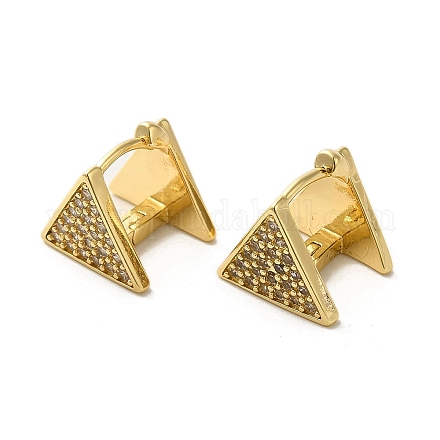 Серьги-кольца из золотой латуни с микропаве из циркония EJEW-C073-04B-G-1