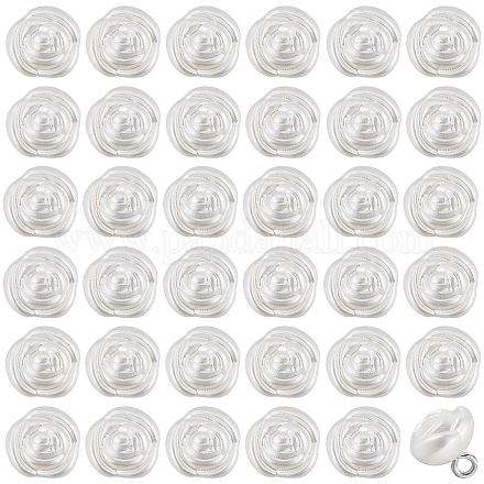 Gorgecraft 50 pieza de botones de plástico de imitación de perlas FIND-GF0005-57-1