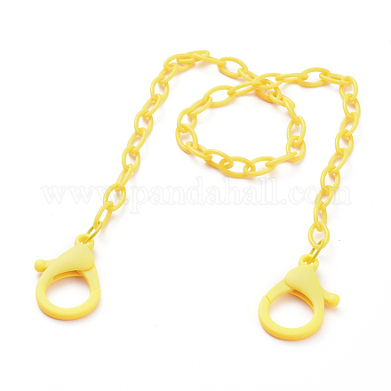 Персонализированные ожерелья-цепочки из абс-пластика NJEW-JN02850-04-1