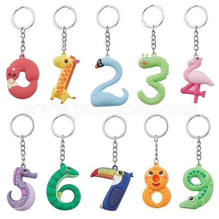 Porte-clés pendentif en plastique pvc KEYC-JKC00703-1