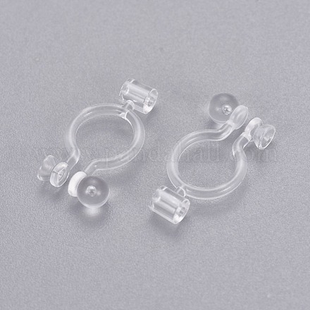 Accessoires de boucle d'oreille à clipser en résine FIND-WH0043-20-1